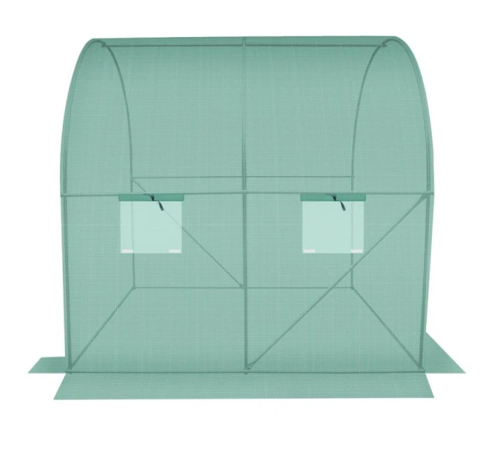 ZAHRADNÍ TUNEL 200x200x200 cm PE KONSTRUKCE ZELENÁ OCEL