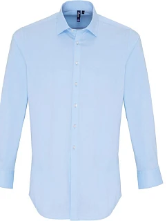 Premier PR 244 Popelínová elastická košile s dl. rukávem 39.0244 pale blue