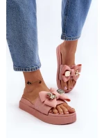 Dámské Žabky S Mašlí a Medvídkem Růžové model 21648652 - Boto