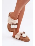 Dámské Pantofle S Kožíškem Camel Nartani