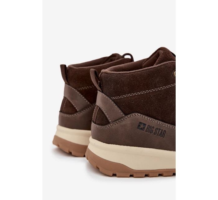 Semišové Pánské Trekingové Boty Big Star SS174263 Hnědé