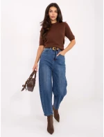 Spodnie jeans SP  ciemny niebieski model 21734246 - FPrice