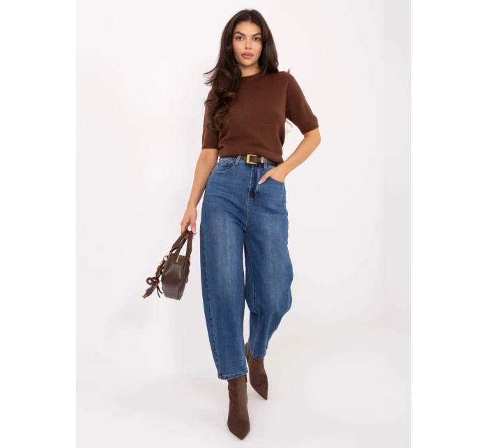 Spodnie jeans SP  ciemny niebieski model 21734246 - FPrice