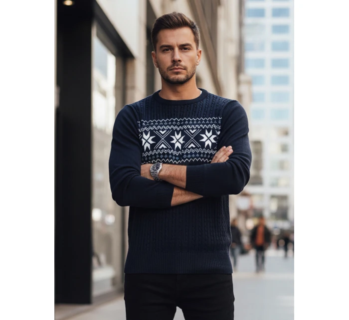 Pánský tmavě modrý svetr Dstreet WX2277