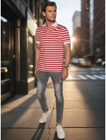 Pánská pruhovaná polokošile bílá model 21987924 - Dstreet