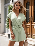 Dámský letní overal s obálkovým výstřihem mint FashionStreet EY2643