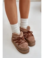 Nízké Sněhule Na Platformě S Kožíškem D.Franklin Hnědé DFSH370011