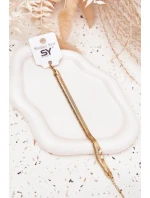 Dvojitý náramek ze nerezové oceli zlatý Dvojitý náramek ze nerezové oceli zlatý