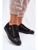 Dámské plátěné tenisky Big Star – černé