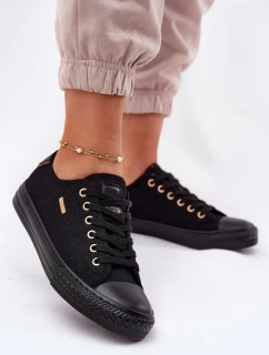 Dámské plátěné tenisky Big Star – černé