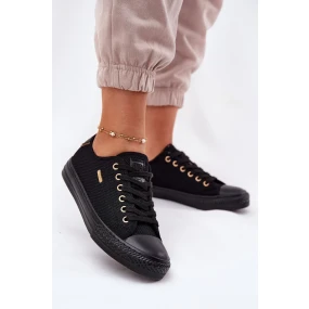 Dámské plátěné tenisky Big Star – černé