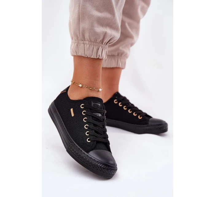 Dámské plátěné tenisky Big Star – černé