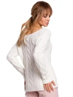 Svetr s výstřihem Bateau M511 šedý - Moe