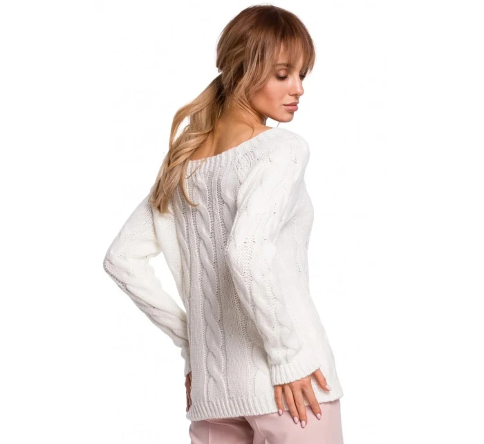 Svetr s výstřihem Bateau M511 šedý - Moe