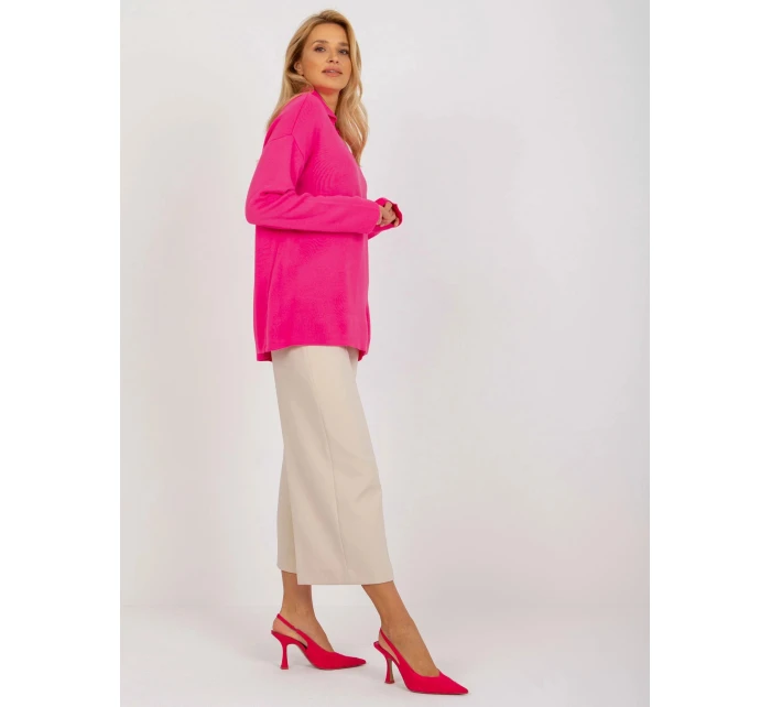 Dámský svetr LC SW  fluo růžová  model 22030029 - FPrice