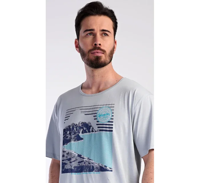 Pánská noční košile s krátkým rukávem model 19903025 - Vienetta MAN Pánská noční košile s krátkým rukávem model 19903025 - Vienetta MAN