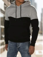 Pánská základní mikina s kapucí světle šedá Dstreet BX5875