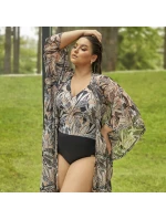 Dámské jednodílné plavky 61 black plus - AVA