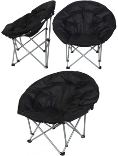 Skládací turistická sedačka TRIP 83x80x40 cm ČERNÁ