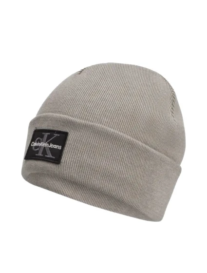 Calvin Klein CK Logo Beanie Šedá zimní čepice - model 21933581
