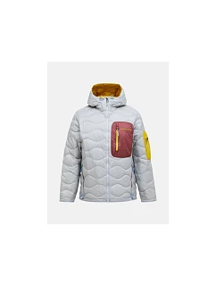 Pánská péřová bunda PEAK PERFORMANCE M Helium Utility Down Hood Jacket, šedá