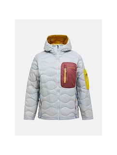 Pánská péřová bunda PEAK PERFORMANCE M Helium Utility Down Hood Jacket, šedá