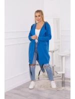 Chrpově modrá zateplená bunda s kapucí Chrpově modrá zateplená bunda s kapucí