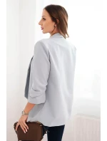 Dámská sako bez zapínání s podšívkou S/M šedá