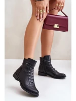 Zateplené dámské boty na plochém podpatku černé model 21672283 - Boto Zateplené dámské boty na plochém podpatku černé model 21672283 - Boto