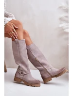 Dámské Semišové Kozačky  Lewski model 21672567 - Zazoo