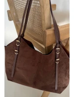 Taška z eko semiše čokoládová model 21817720 - Boto Taška z eko semiše čokoládová model 21817720 - Boto