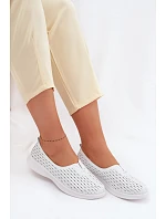 Kožené Dámské Polobotky Bílé model 22094966 - EVENTO Kožené Dámské Polobotky Bílé model 22094966 - EVENTO