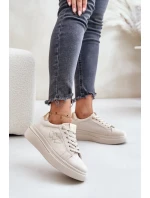 Zateplené Dámské Tenisky Big Star Béžové Zateplené Dámské Tenisky Big Star Béžové