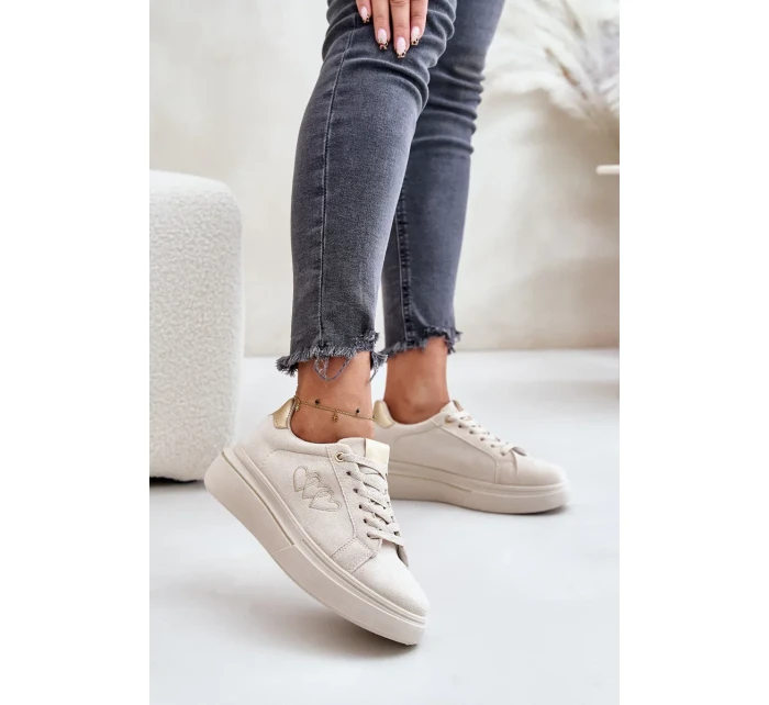 Zateplené Dámské Tenisky Big Star Béžové Zateplené Dámské Tenisky Big Star Béžové