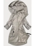 Světle béžová dámská bunda typu větrovka S'West (B8357-26) Světle béžová dámská bunda typu větrovka S'West (B8357-26)