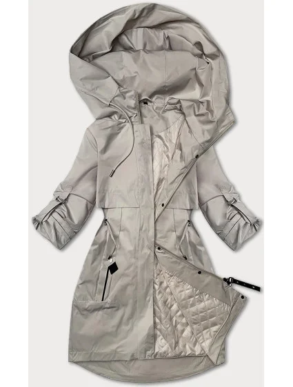 Světle béžová dámská bunda typu větrovka S'West (B8357-26) Světle béžová dámská bunda typu větrovka S'West (B8357-26)