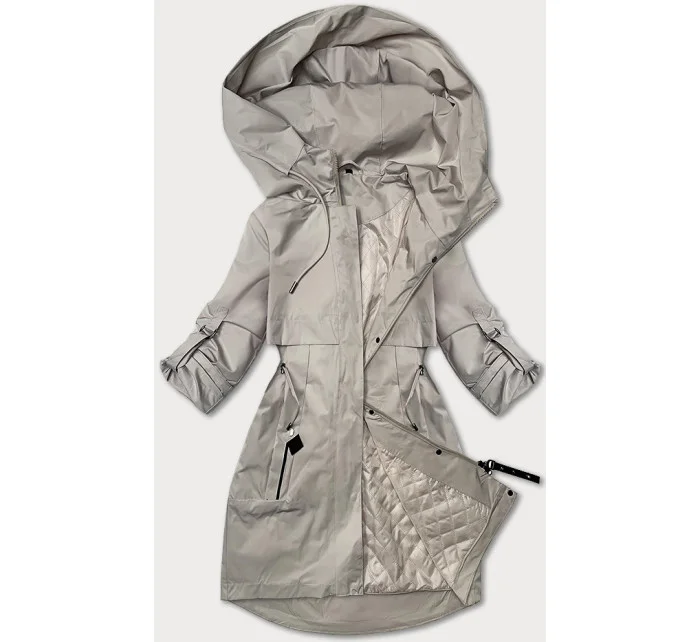 Světle béžová dámská bunda typu větrovka S'West (B8357-26) Světle béžová dámská bunda typu větrovka S'West (B8357-26)