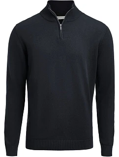 Unisex svetr s 1/4 zipem navy model 22460738 - James Harvest