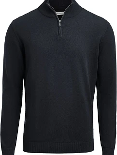 Unisex svetr s 1/4 zipem navy model 22460738 - James Harvest