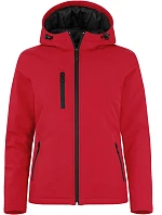 Clique Padded Hooded Softshell Women Dámská zateplená softshellová bunda s kapucí 67.0953 red Clique Padded Hooded Softshell Women Dámská zateplená softshellová bunda s kapucí 67.0953 red