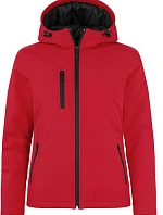 Clique Padded Hooded Softshell Women Dámská zateplená softshellová bunda s kapucí 67.0953 red