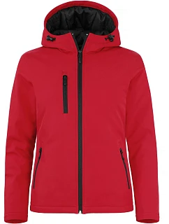 Clique Padded Hooded Softshell Women Dámská zateplená softshellová bunda s kapucí 67.0953 red