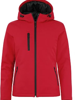 Padded Hooded Softshell Women Dámská zateplená softshellová bunda s kapucí model 22454973 red - Clique