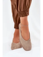 Semišové Dámské Baletky Big Star RR274082 Béžové Semišové Dámské Baletky Big Star RR274082 Béžové