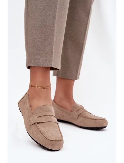 Loafersy Mokasyny Damské Ploché Béžové Soreline