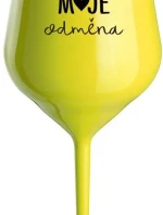 MOJE ODMĚNA - žlutá nerozbitná sklenice na víno 470 ml
