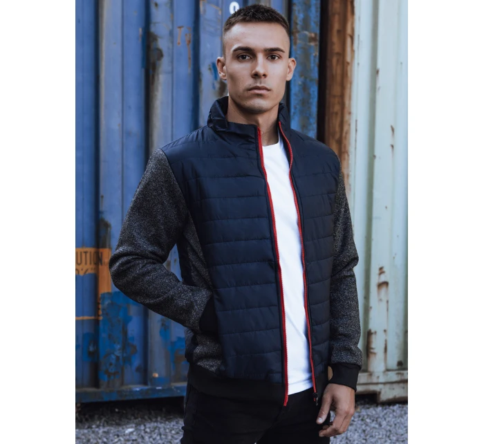 Pánská přechodná bunda prošívaná tmavě modrá FashionStreet TX4857