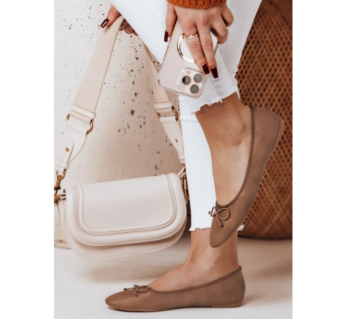 Dámské baleríny na plochém podpatku ASTELLA khaki FashionStreet ZY0631
