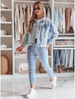 Dámské kalhoty s páskem MADELINA modré FashionStreet UY2626