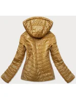 Žlutá prošívaná oboustranná dámská bunda (RQW-6844) Žlutá prošívaná oboustranná dámská bunda (RQW-6844)